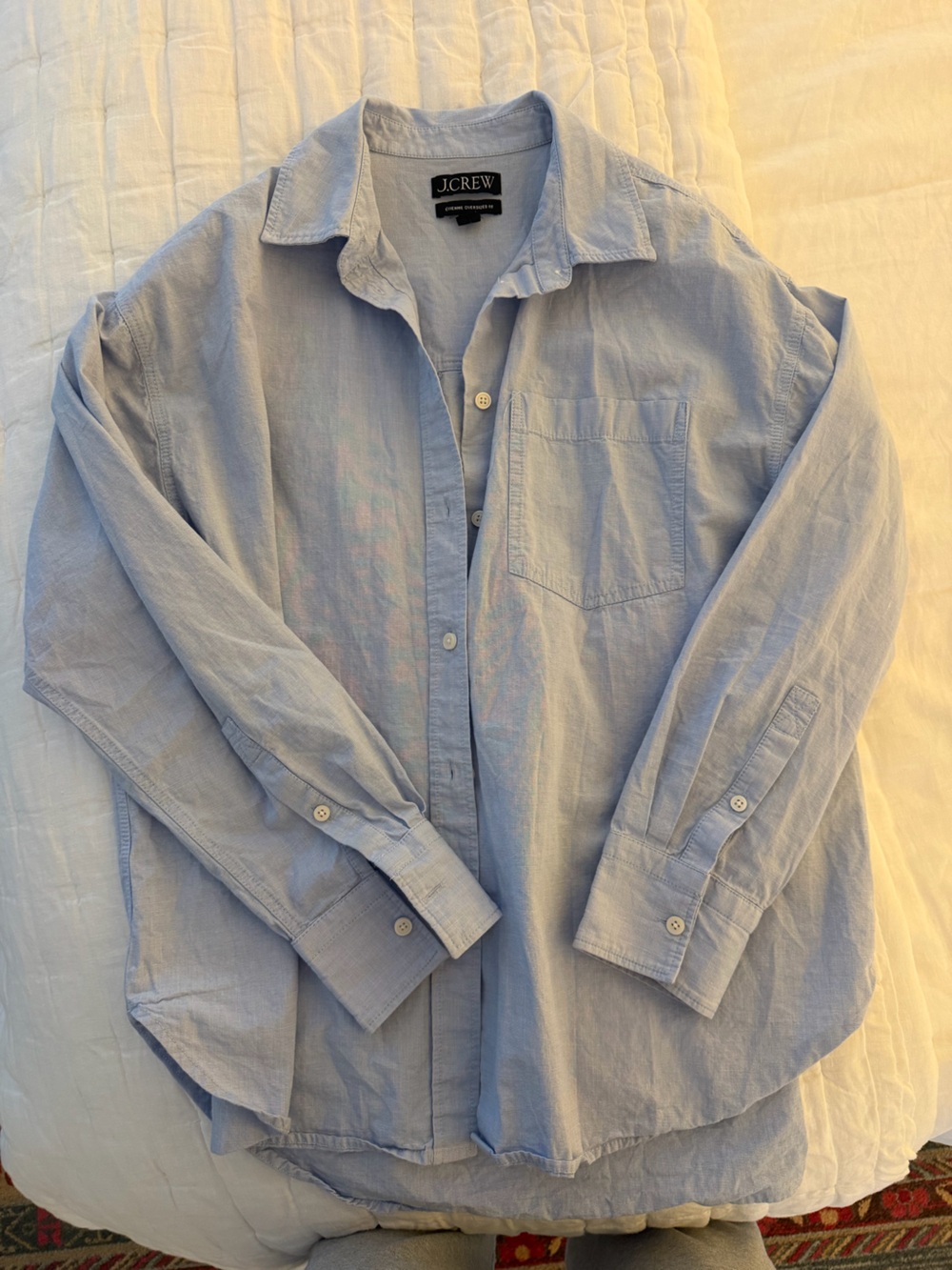 J. Crew Light Blue Etienne Oversized Shirt